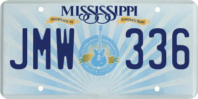 MS license plate JMW336