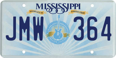 MS license plate JMW364