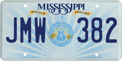 MS license plate JMW382