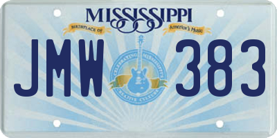 MS license plate JMW383