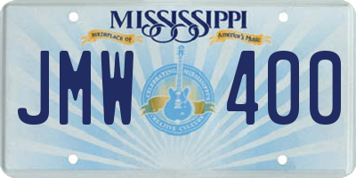 MS license plate JMW400