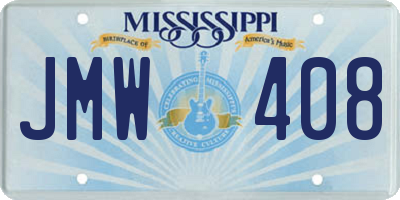 MS license plate JMW408