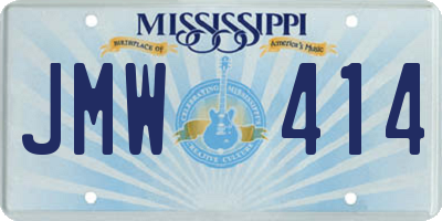 MS license plate JMW414