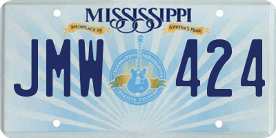 MS license plate JMW424