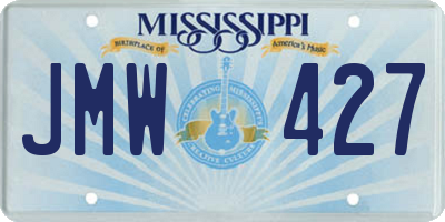MS license plate JMW427