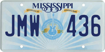 MS license plate JMW436