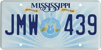 MS license plate JMW439