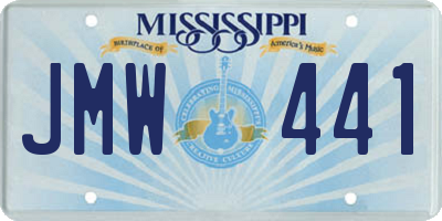 MS license plate JMW441