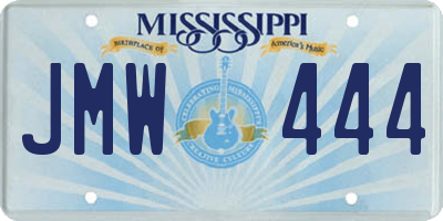 MS license plate JMW444