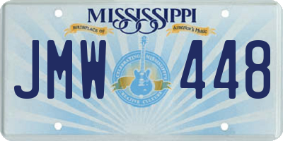 MS license plate JMW448