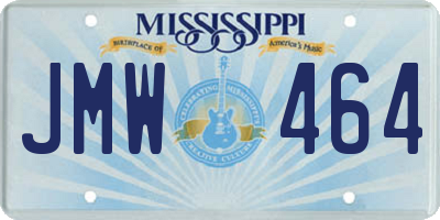 MS license plate JMW464