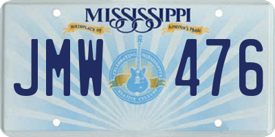 MS license plate JMW476