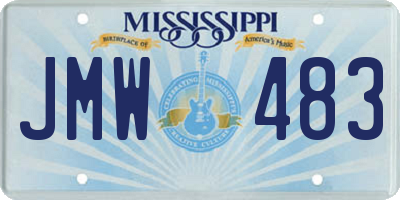 MS license plate JMW483