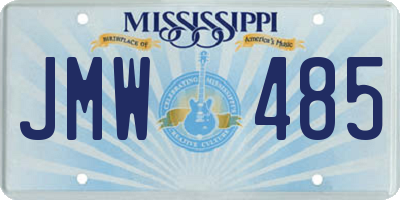 MS license plate JMW485