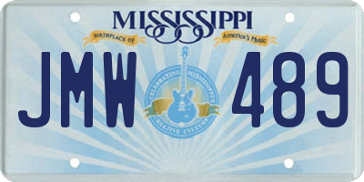 MS license plate JMW489
