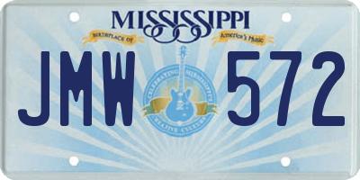 MS license plate JMW572