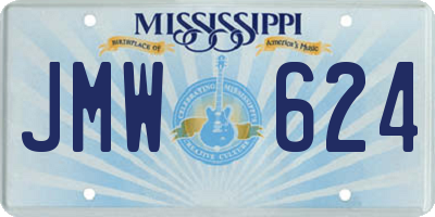 MS license plate JMW624