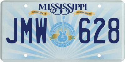 MS license plate JMW628