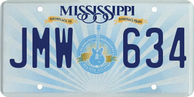 MS license plate JMW634