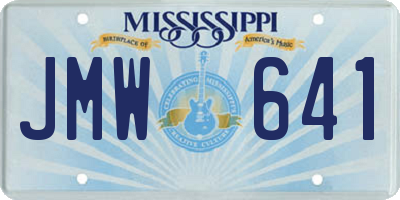 MS license plate JMW641