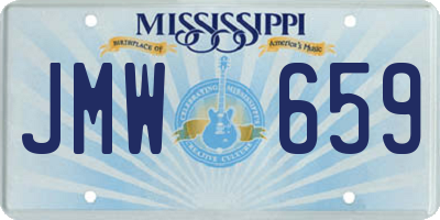 MS license plate JMW659