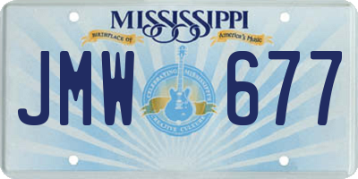 MS license plate JMW677