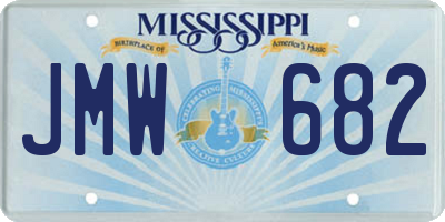 MS license plate JMW682