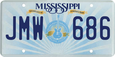 MS license plate JMW686