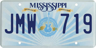 MS license plate JMW719