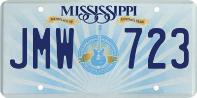 MS license plate JMW723