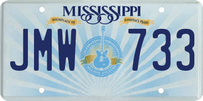 MS license plate JMW733