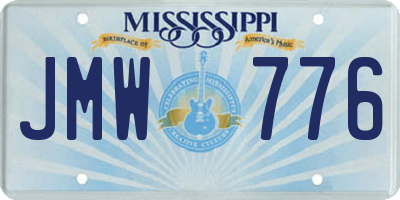 MS license plate JMW776