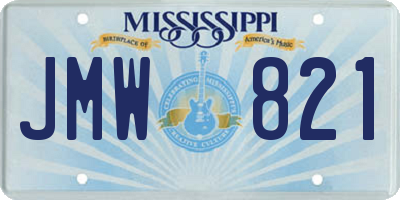 MS license plate JMW821