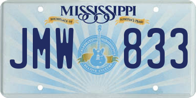 MS license plate JMW833