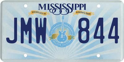 MS license plate JMW844