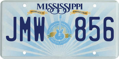 MS license plate JMW856