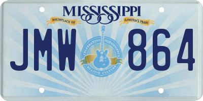 MS license plate JMW864