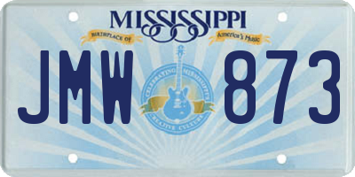MS license plate JMW873