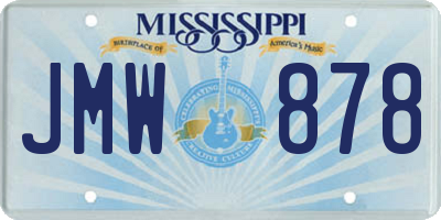 MS license plate JMW878
