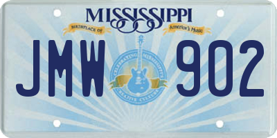 MS license plate JMW902