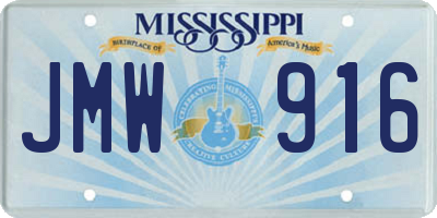 MS license plate JMW916