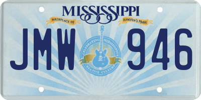 MS license plate JMW946