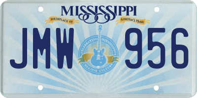 MS license plate JMW956