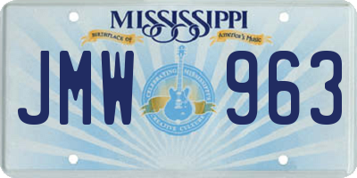MS license plate JMW963