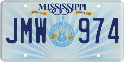 MS license plate JMW974