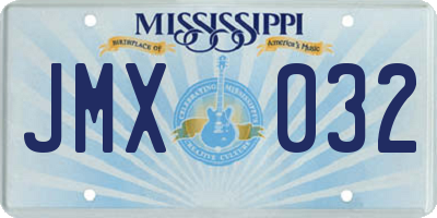 MS license plate JMX032