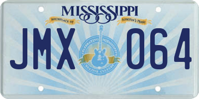 MS license plate JMX064
