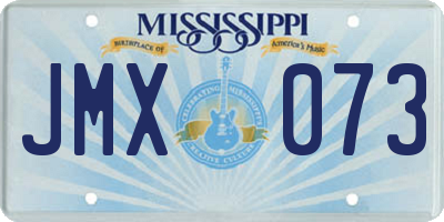 MS license plate JMX073