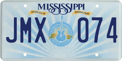 MS license plate JMX074