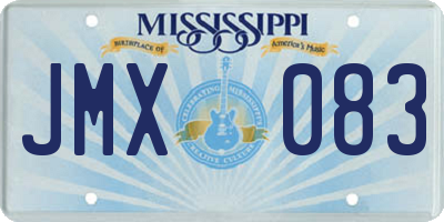 MS license plate JMX083